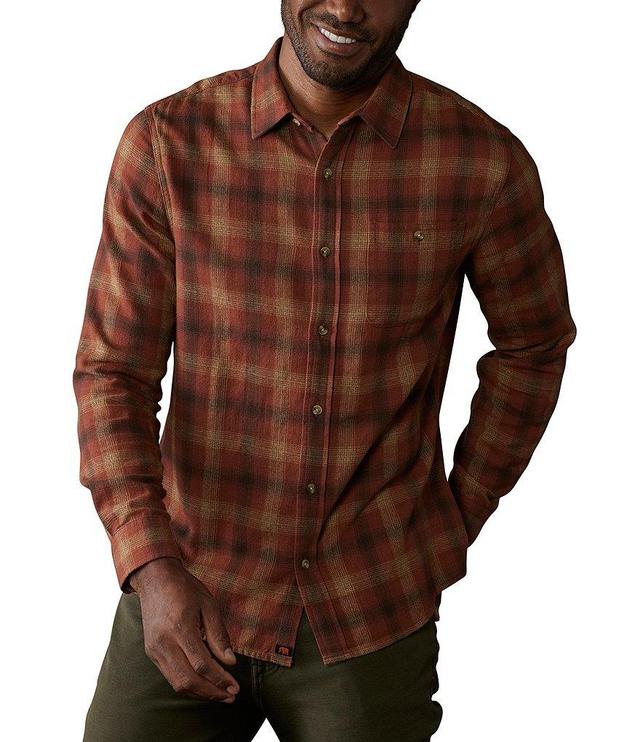 The Normal Brand Hudson Double Dark Brushed Flannel Long Sleeve Woven Shirt Product Image