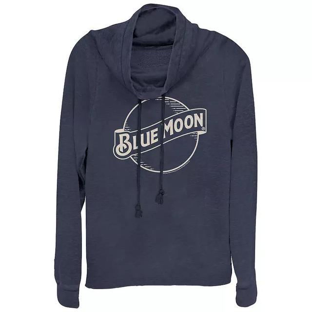 Womens Plus Blue Moon Logo Cowlneck Graphic Lightweight Long Sleeve Product Image