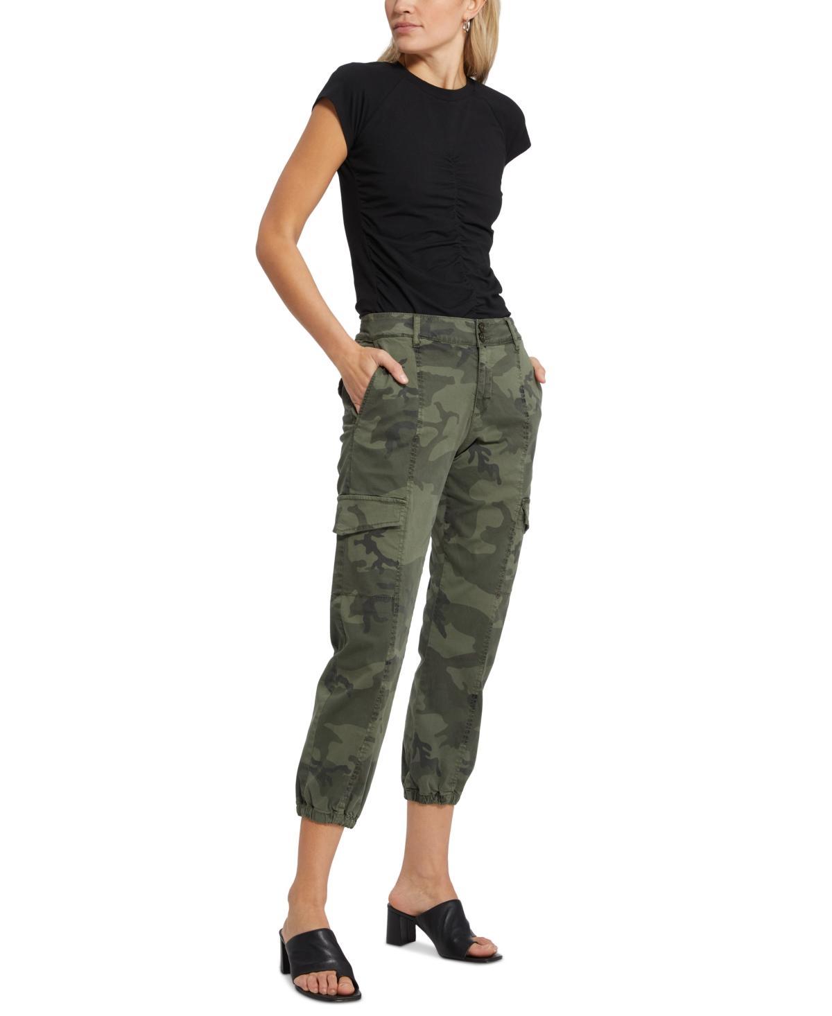 Sanctuary Rebel Camo Print Cargo Pocket High Rise Ankle Pants Product Image