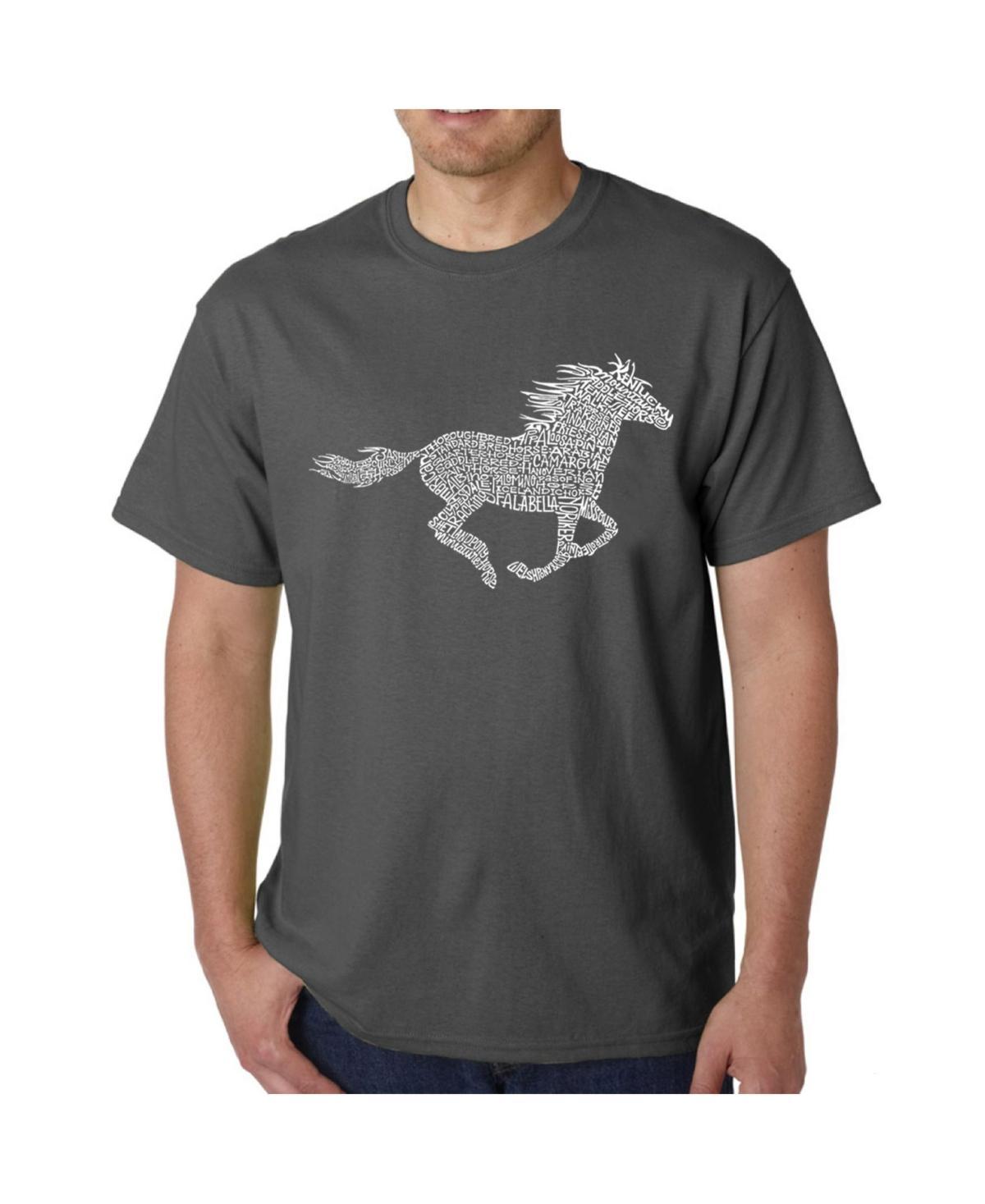 La Pop Art Mens Word Art T-Shirt - Mustang Product Image