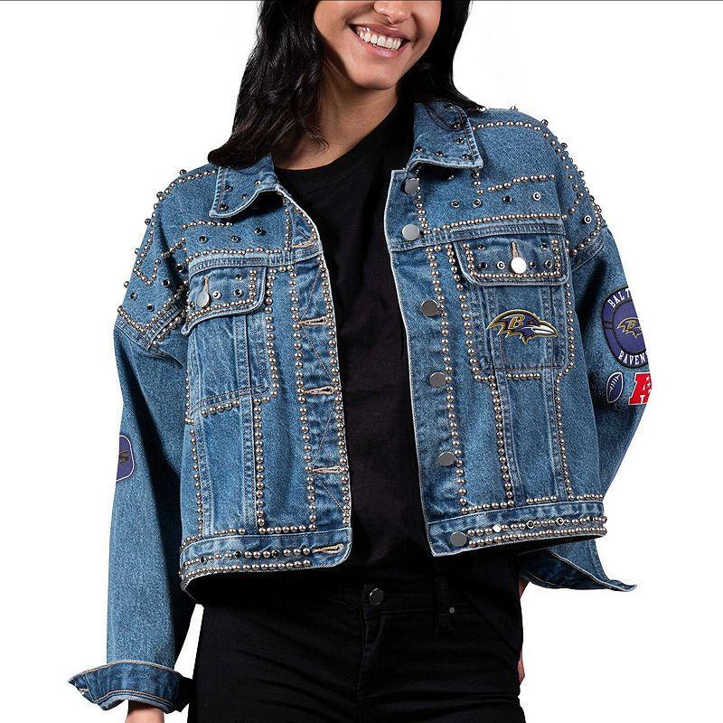 Womens G-III 4Her by Carl Banks Baltimore Ravens First Finish Medium Denim Full-Button Jacket Product Image