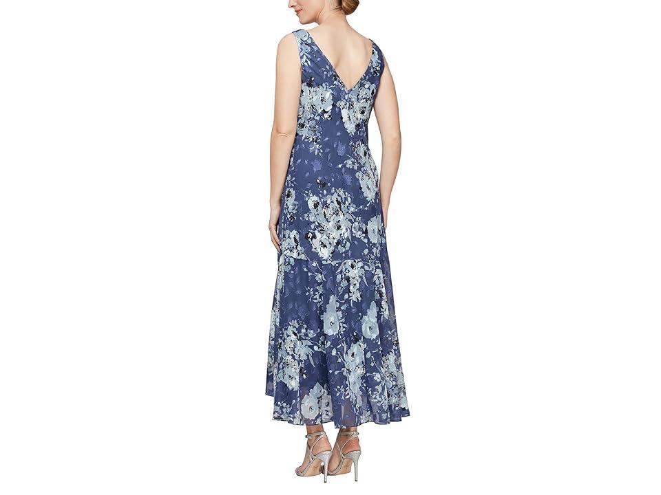 Alex Evenings Print Cowl Neck Maxi Dress with Shawl Product Image