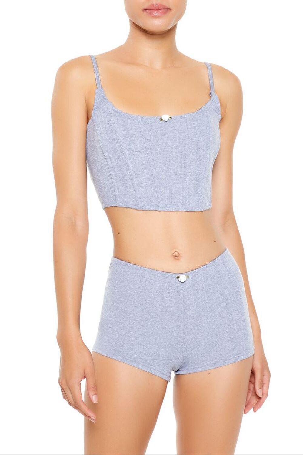 Rosette Corset Cami & Shorts Set | Forever 21 Product Image