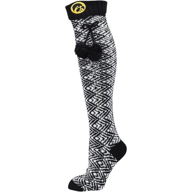 Womens ZooZatz Iowa Hawkeyes Geometric Thigh High Socks Product Image