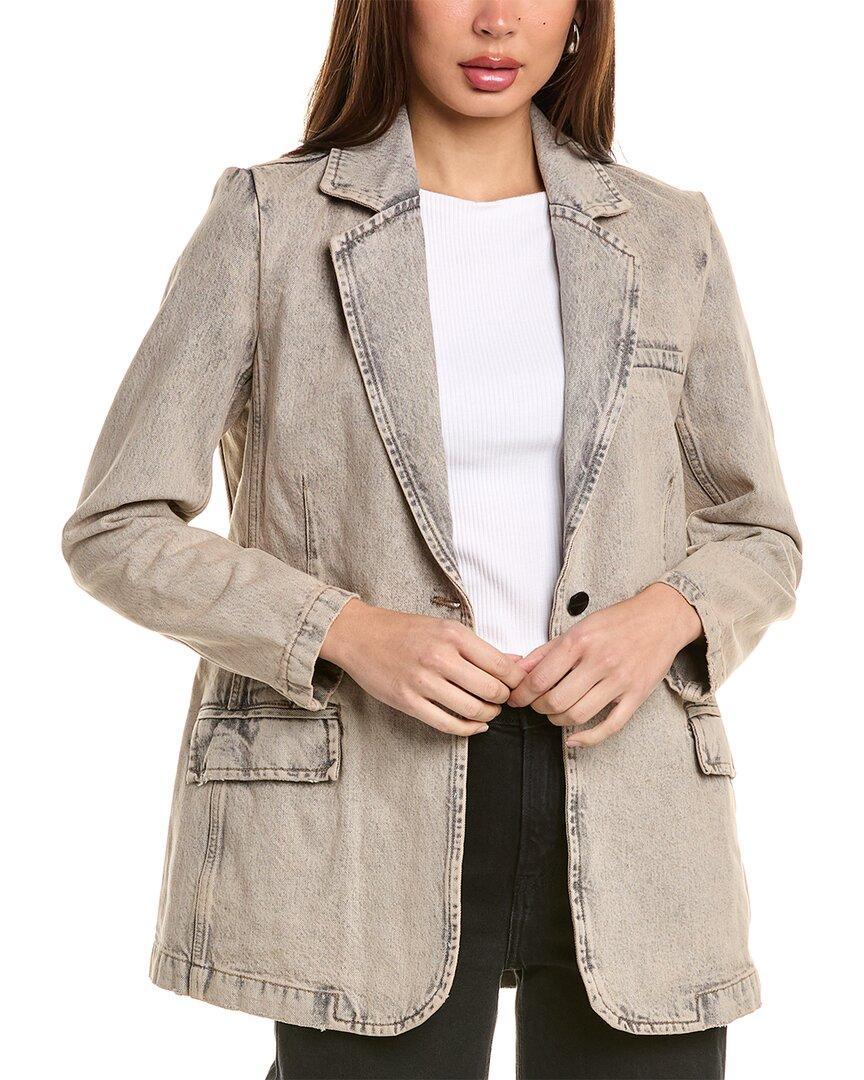 ALLSAINTS Ever Denim Relaxed Fit Blazer In Grey Product Image