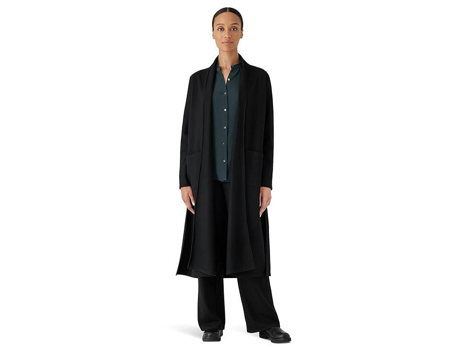 Eileen Fisher Shawl Collar Boiled Wool Jacket Product Image