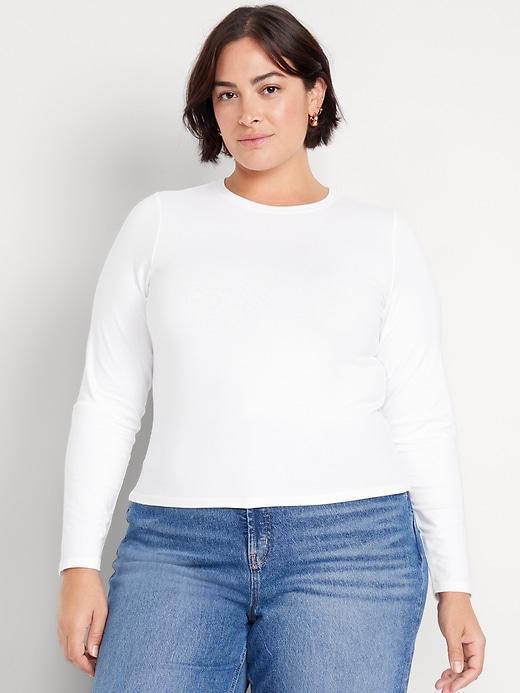 Bestee Long-Sleeve Crop T-Shirt Product Image