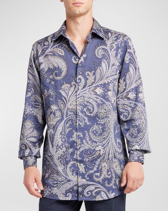 Mens XL Paisley Button-Down Shirt Product Image