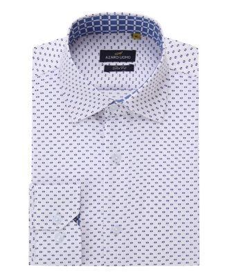 Mens Business Geometric Long Sleeve Button Down Shirt Product Image