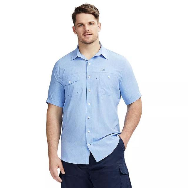 Big & Tall IZOD Sunshield Performance Button-Down Shirt, Mens Limpet White Product Image