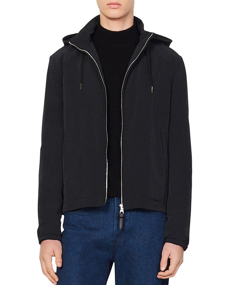 Sandro Hooded Zip-Front Tech Jacket Product Image