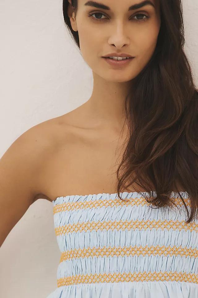 By Anthropologie Strapless Smocked Top Product Image