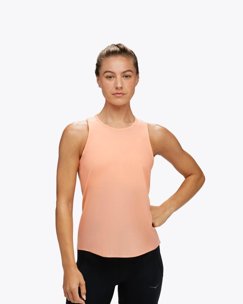 HOKA Womens Airolite Run Tank Top in Mirage, Size XL Product Image