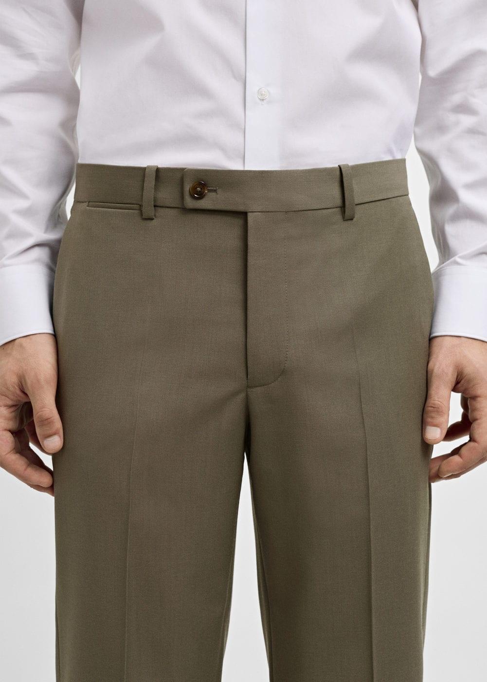 MANGO MAN - 100% virgin wool slim-fit suit pants pastel greenMen Product Image