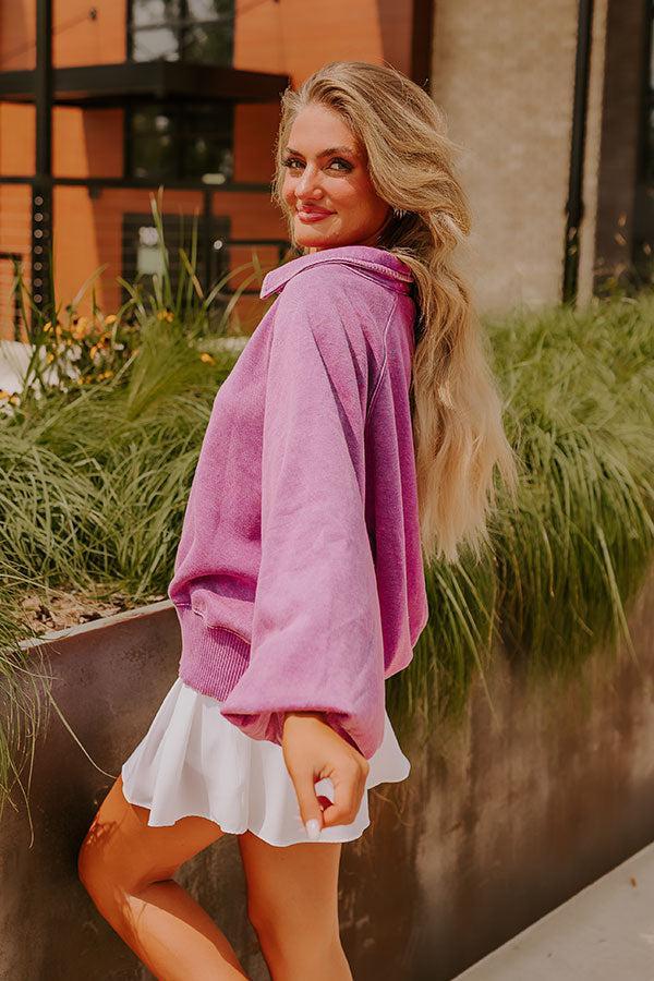 Simply Cozy Vintage Wash Sweatshirt in Orchid Product Image