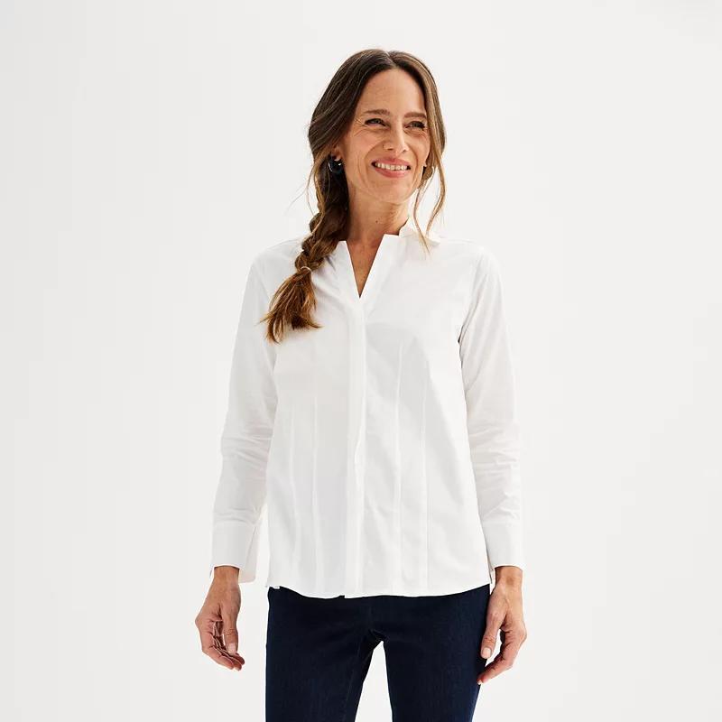 Womens Croft & Barrow Tailored Button-Down Shirt Product Image