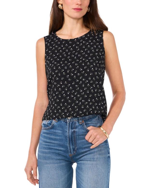 Vince Camuto Womens Floral-Print Sleeveless Top Product Image