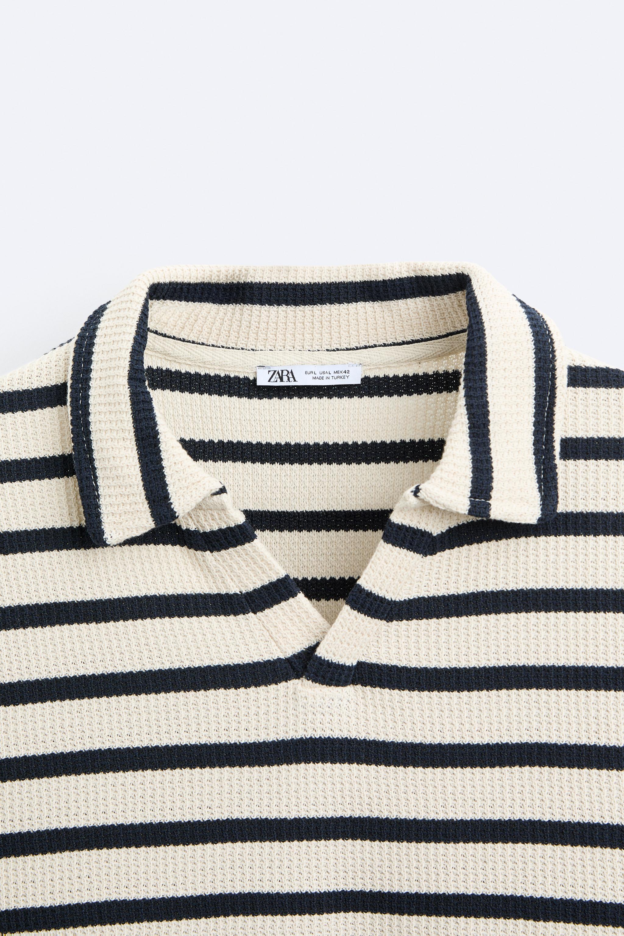 TEXTURED STRIPED POLO Product Image