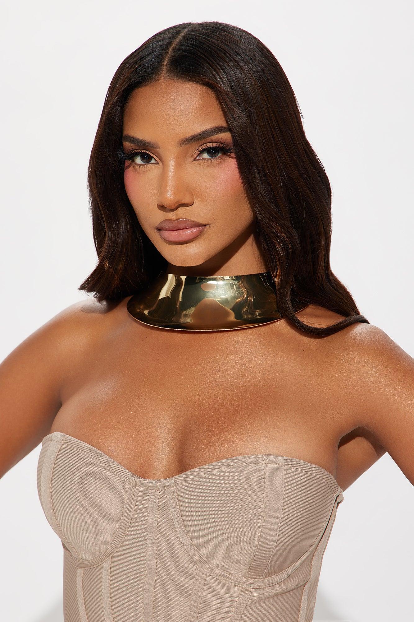 Level Up Choker Necklace - Gold Product Image