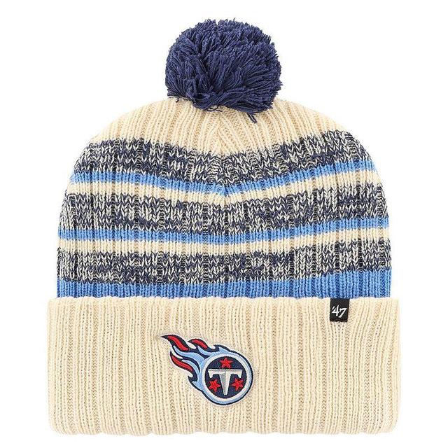 Mens 47 Cream Tennessee Titans Tavern Cuffed Knit Hat with Pom Product Image