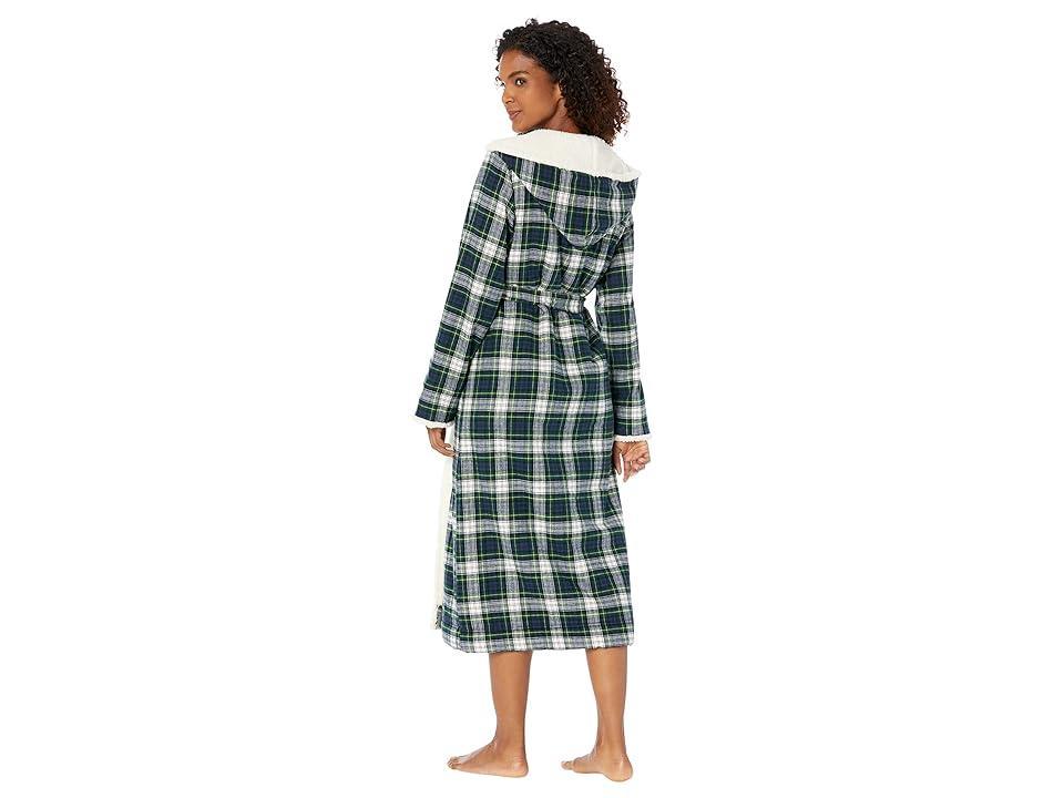 L.L.Bean Scotch Plaid Flannel Sherpa Lined Long Robe (Dress Gordon) Women's Robe Product Image