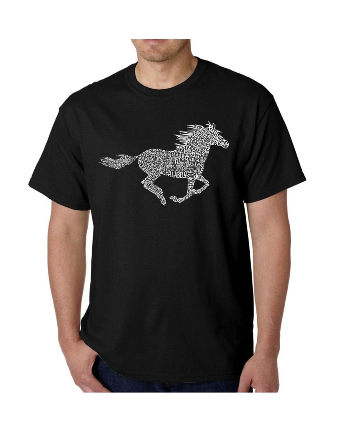 La Pop Art Mens Word Art T-Shirt - Mustang Product Image