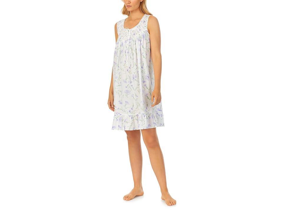 Eileen West Cotton Lawn Sleeveless Chemise (Lilac Floral) Women's Pajama Product Image