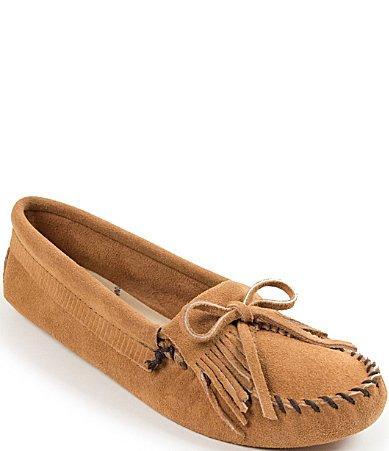 Minnetonka Kilty Softsole Suede Moccasins Product Image