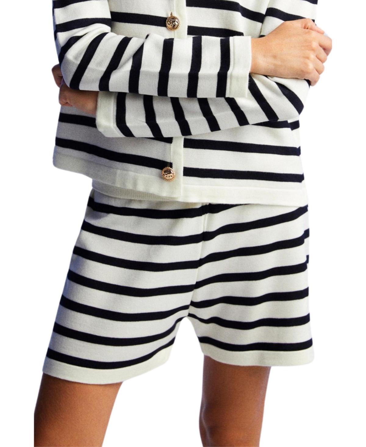 Nocturne Womens Striped Mini Shorts Product Image