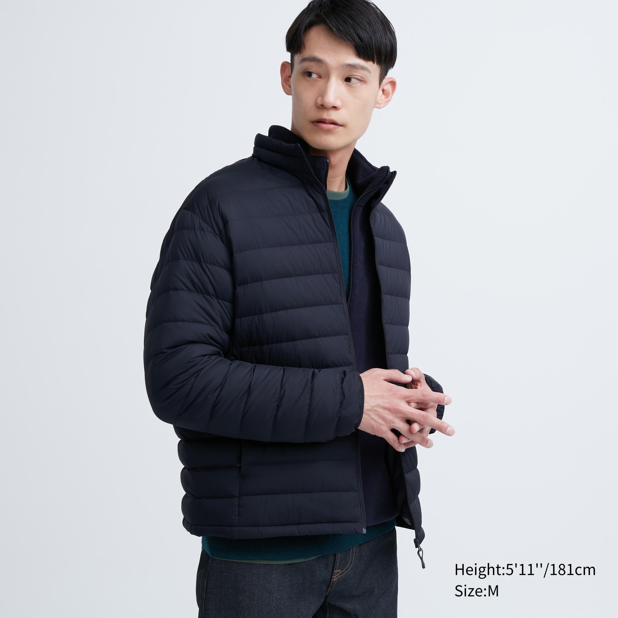 Mens Ultra Light Down Jacket (Narrow Quilt) with Anti-Static Navy XS UNIQLO US Product Image