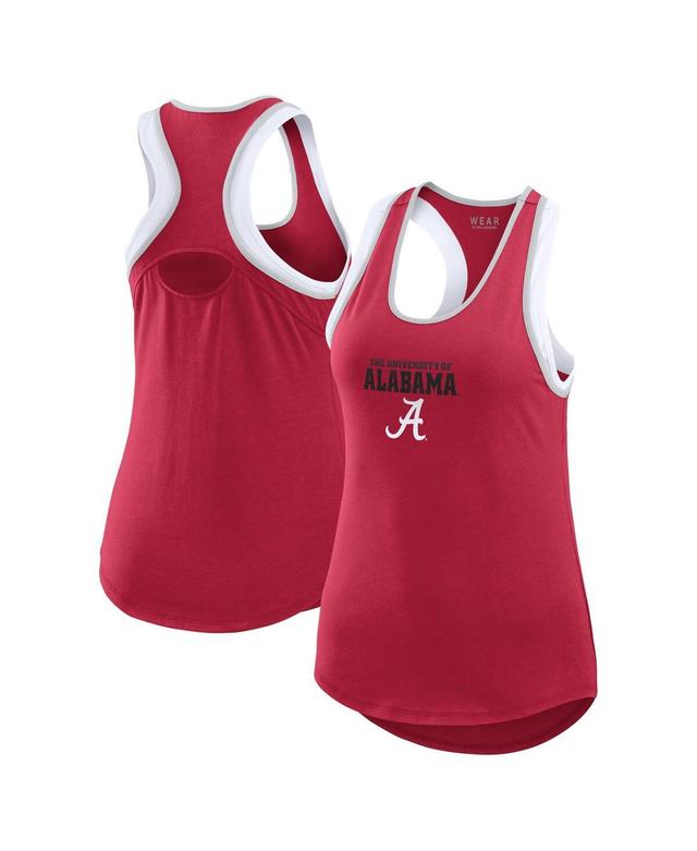 Womens WEAR by Erin Andrews Crimson Alabama Crimson Tide Open Hole Razorback Tank Top Product Image