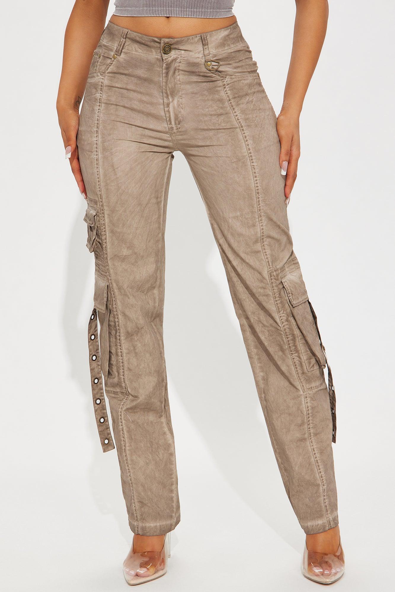 Don't Look Back Washed Cargo Pant - Tan Product Image