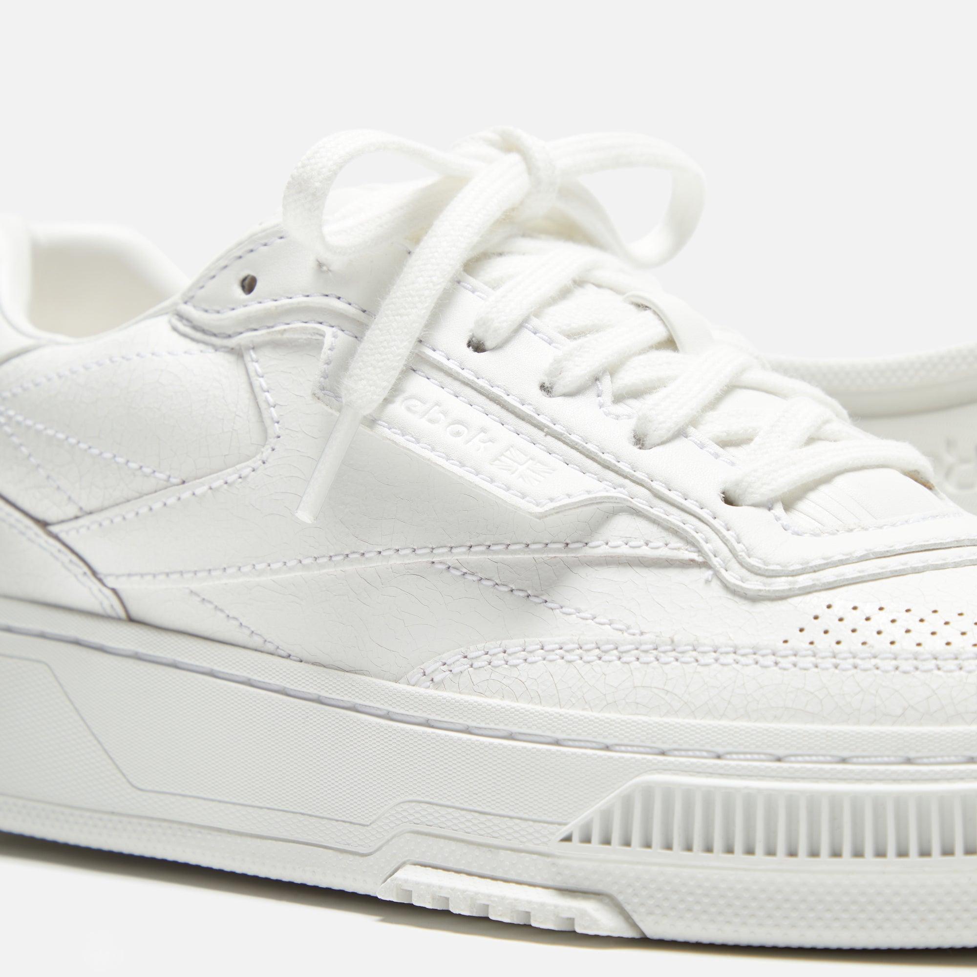 Reebok Club C LTD - Cracked Leather White Male Product Image