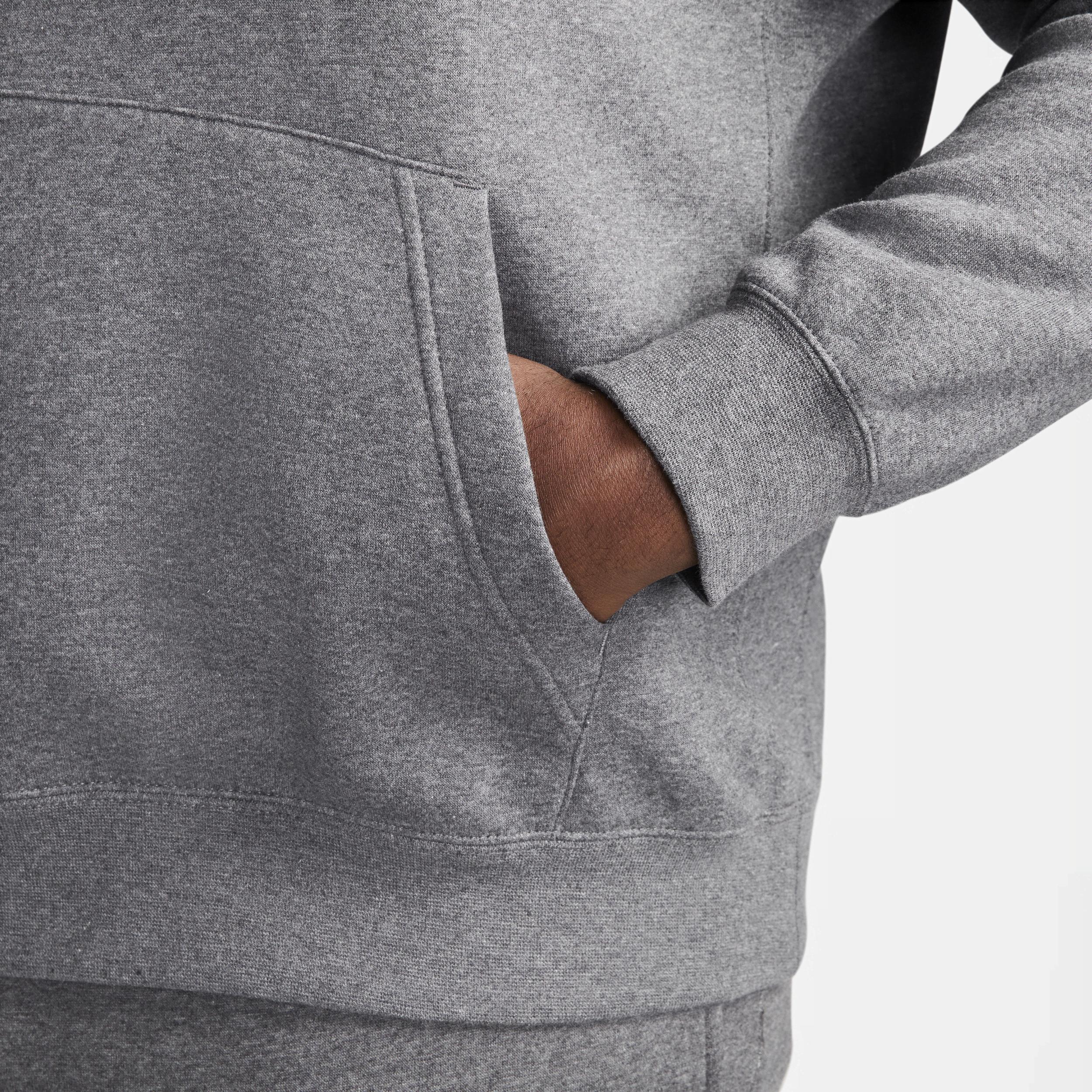 Big & Tall Nike Sportswear Club Fleece Pullover Hoodie, Mens Grey Heather Product Image