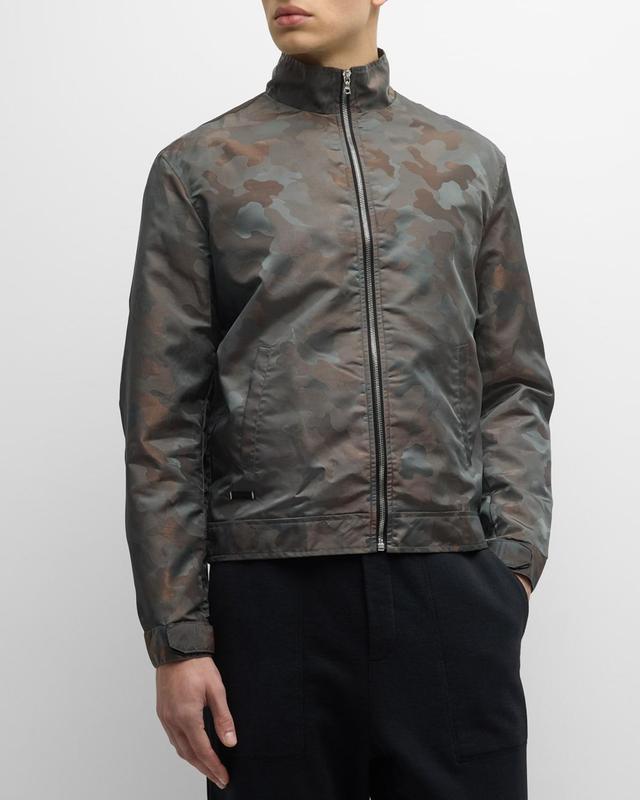 Mens Camo Mock-Neck Track Jacket Product Image