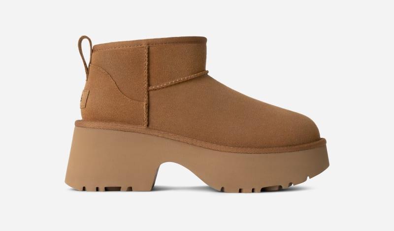 UGG Womens Classic Ultra Mini New Heights Suede Classic Boots Product Image