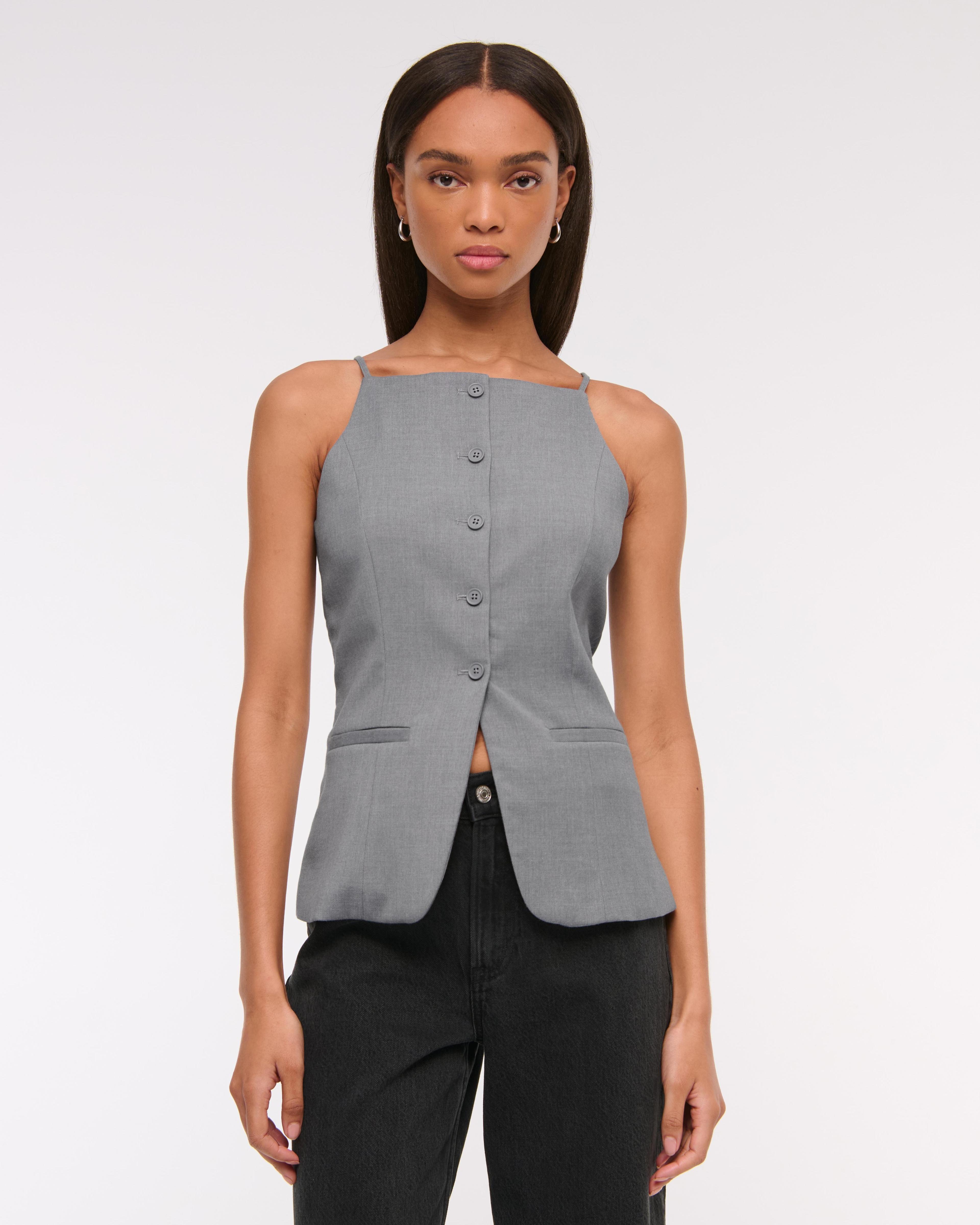 High-Neck Suiting Vest Product Image