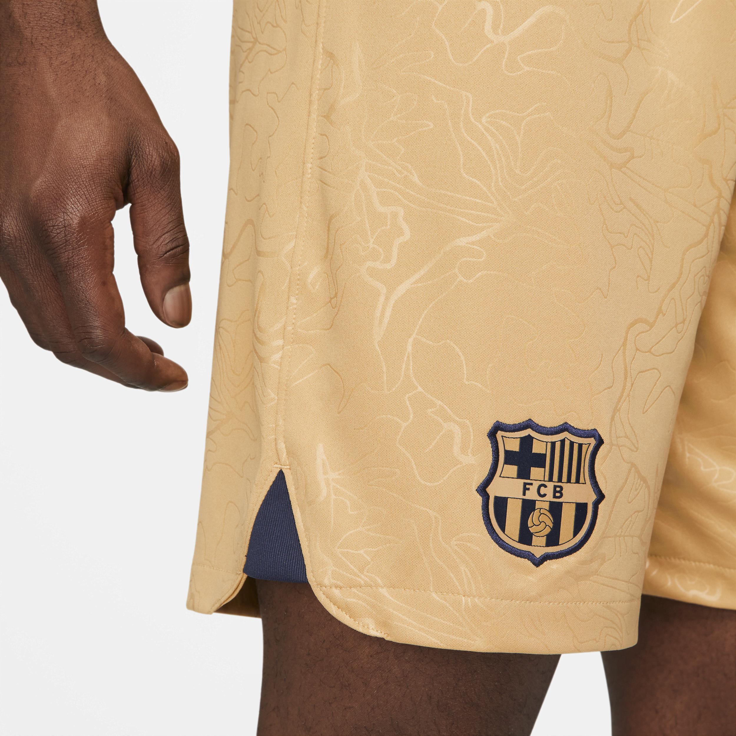 Mens Nike Gold Barcelona Performance Stadium Shorts Product Image