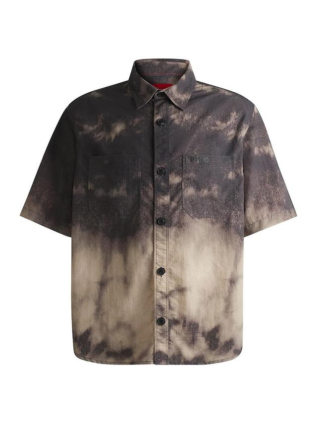 Mens Oversize-Fit Shirt with Tie-Dye Print Product Image