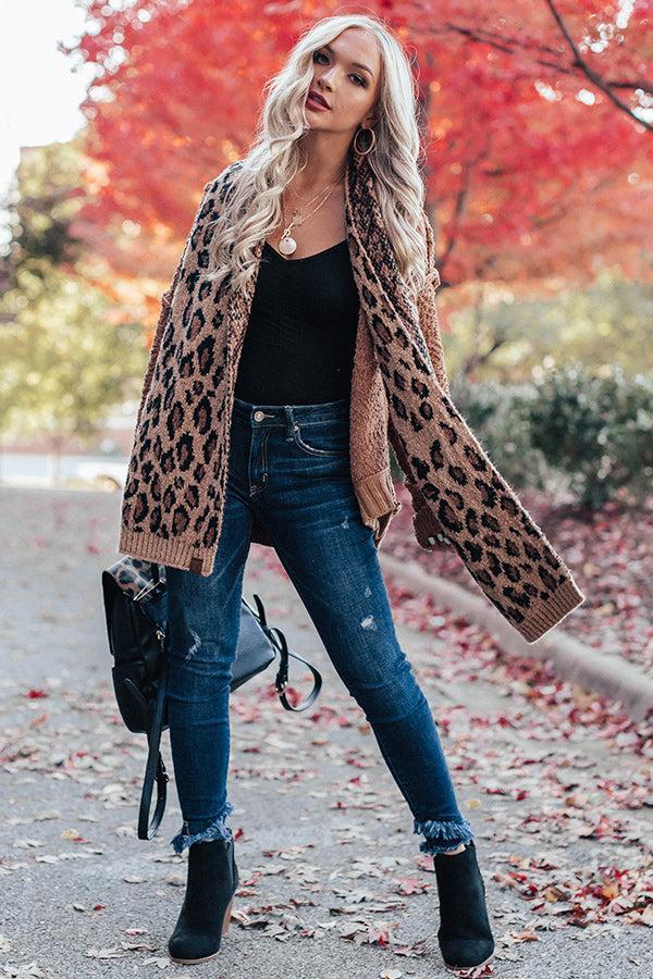 Town Square Leopard Scarf In Brown Product Image