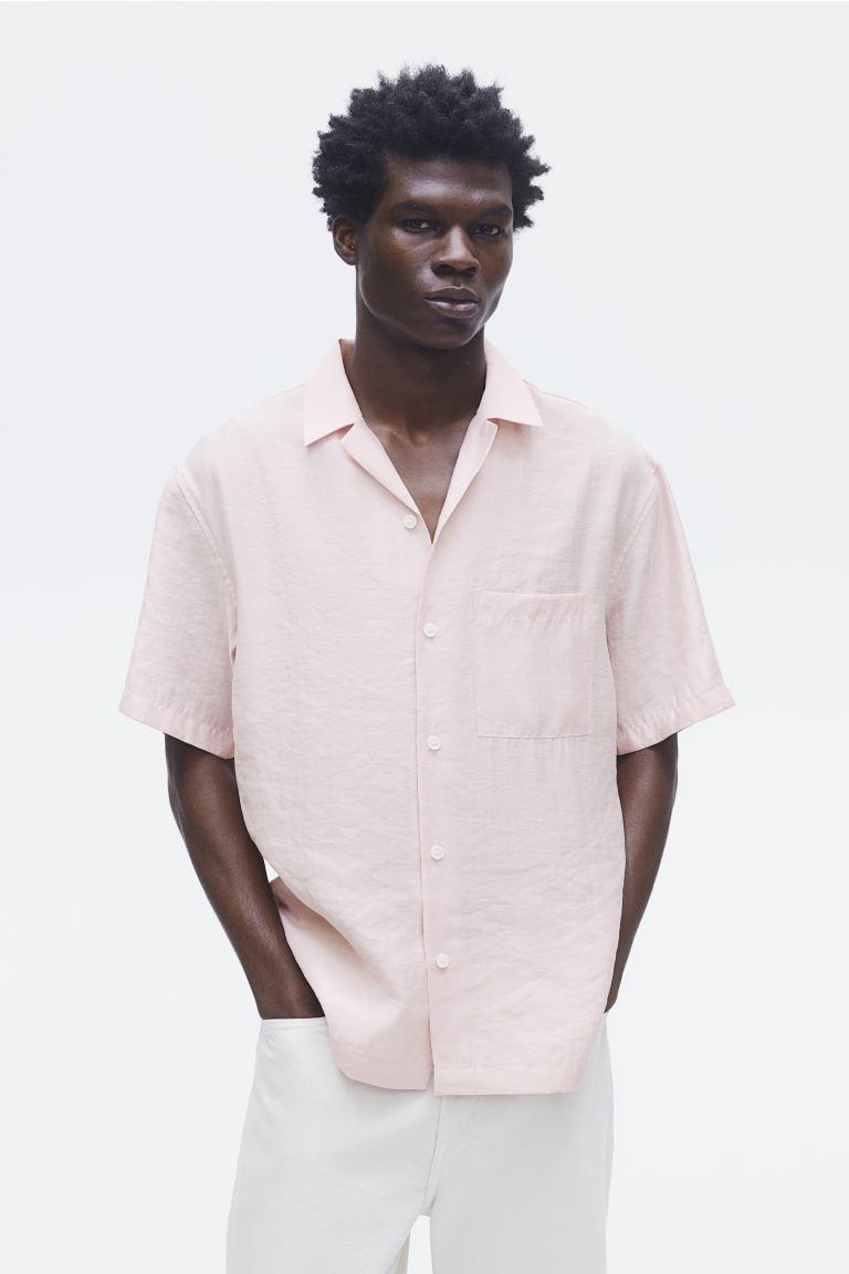 Regular Fit Lyocell-blend Resort Shirt Product Image