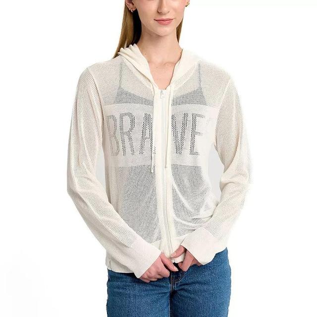 Womens Lusso Cream Atlanta Braves Summer Mesh Full-Zip Jacket Product Image