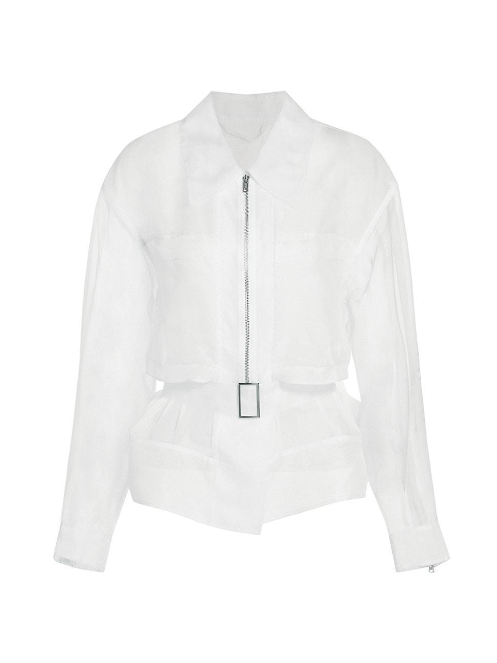 Womens Cotton Organza Utility Jacket Product Image