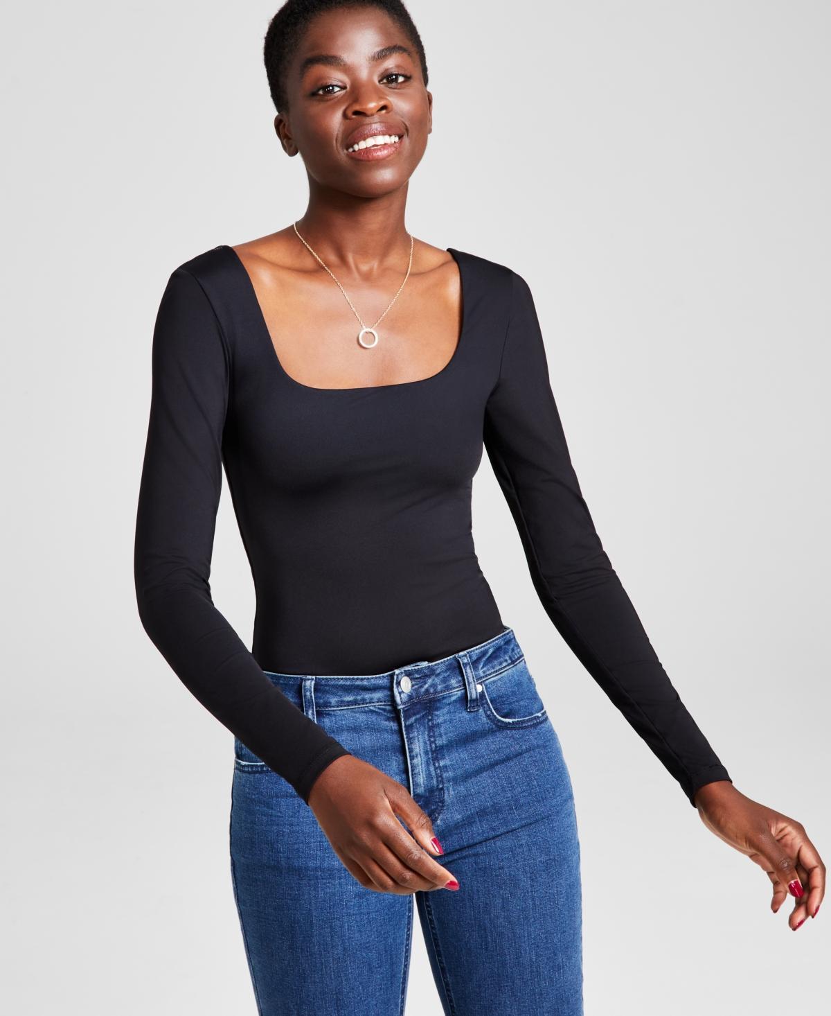 And Now This Womens Square-Neck Long-Sleeve Bodysuit, Created for Macys Product Image