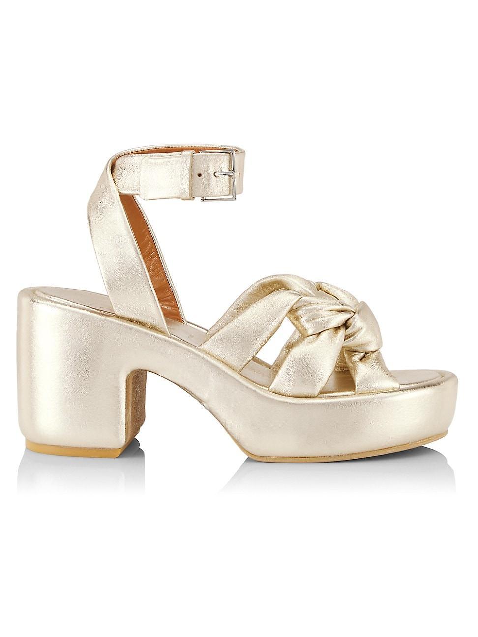 Womens Dayna Metallic Leather Platform Sandals Product Image