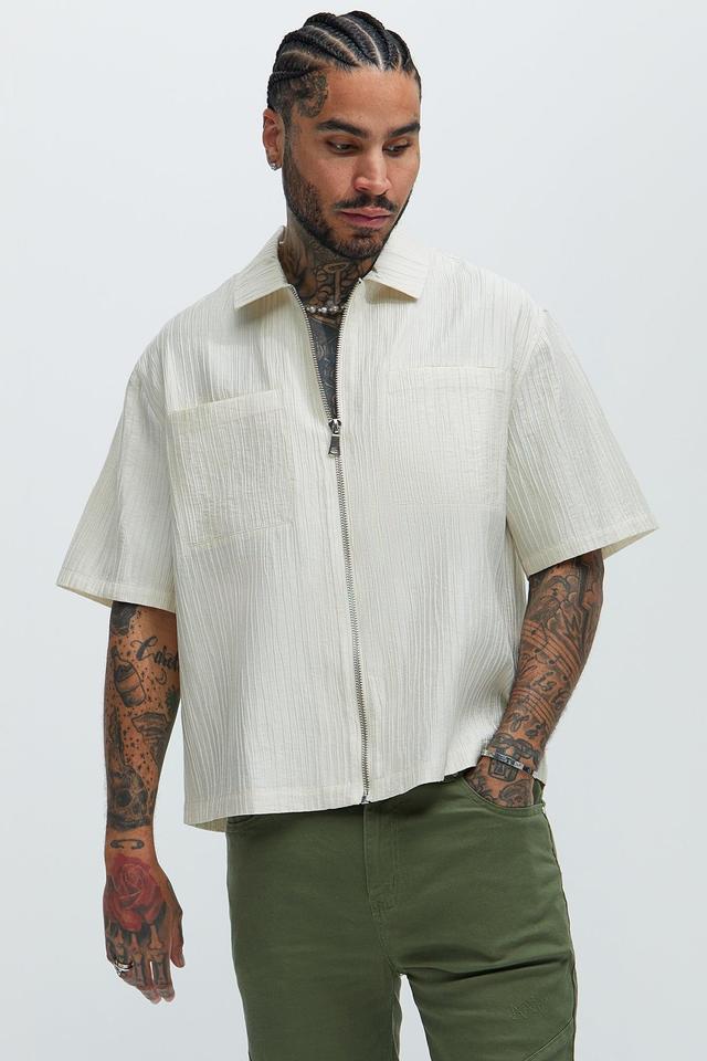 Niles Textured Shirt - Cream Product Image