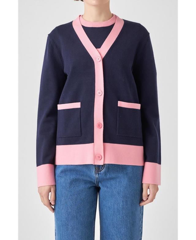 English Factory Contrast Cardigan Product Image