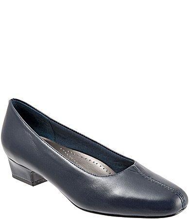 Trotters Doris Leather Block Heel Pumps Product Image