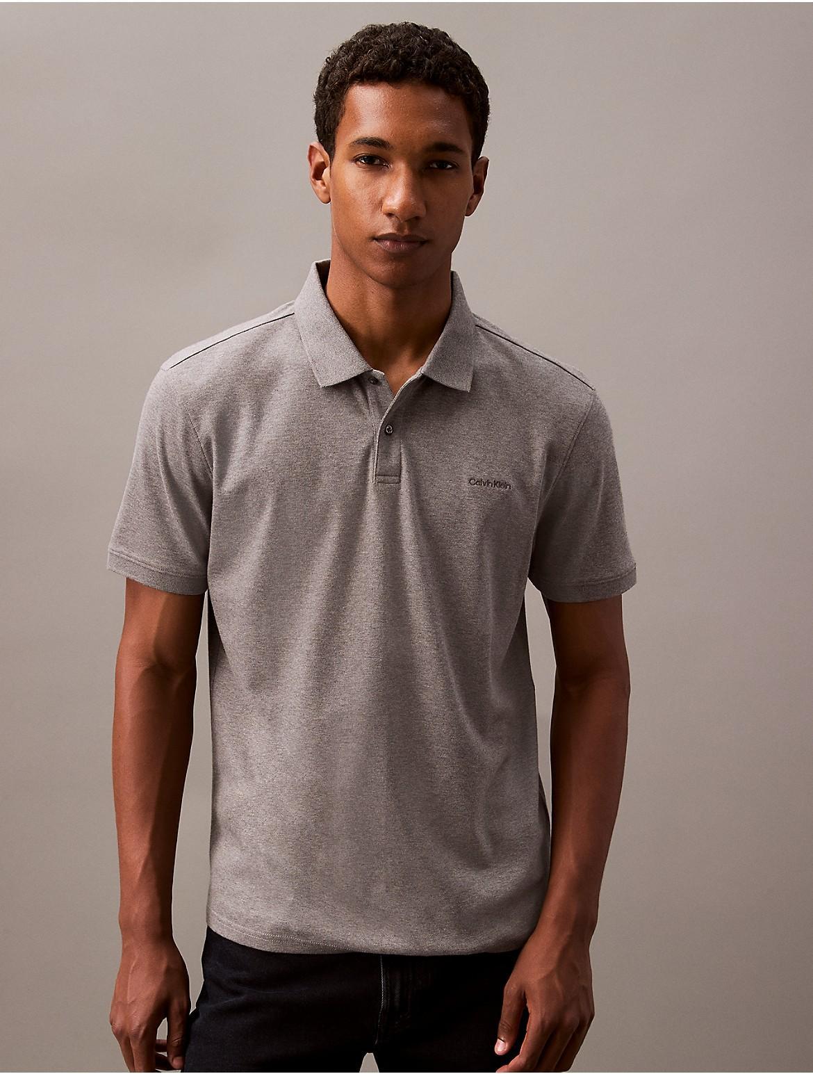 Calvin Klein Mens Liquid Touch Polo Shirt - Blue - L Product Image