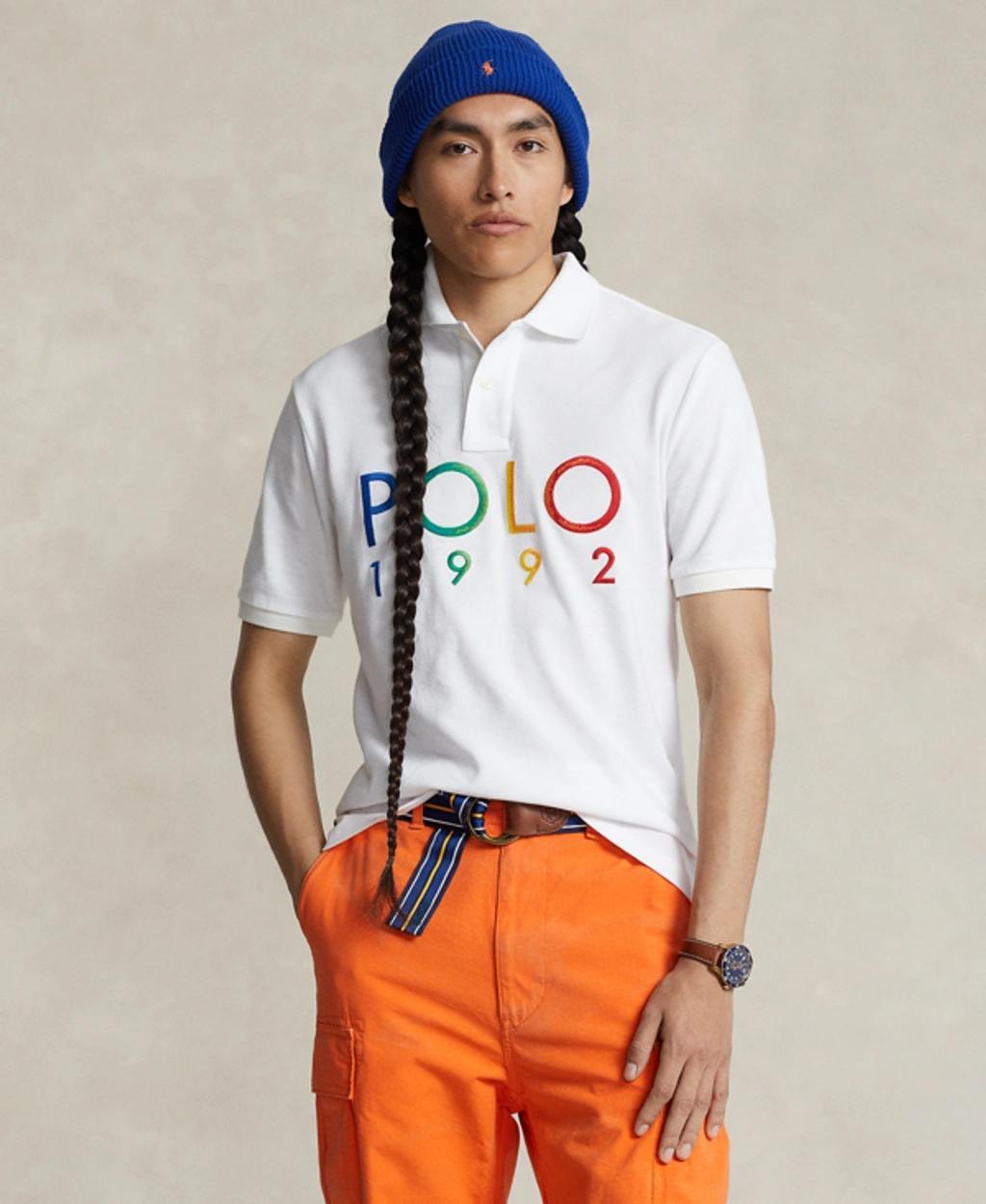 Men's Classic-fit Polo 1992 Mesh Polo Shirt In White Product Image